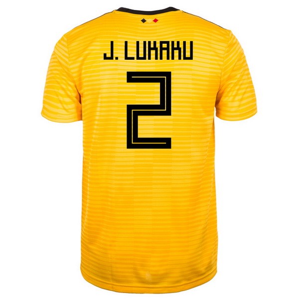 Camiseta Bélgica 2ª J.lukaku 2018 Amarillo